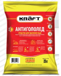 Противогололедный реагент KRAFT 20 кг ( Экологичный)