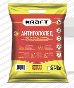 Противогололедный реагент KRAFT 4 кг ( Экологичный)